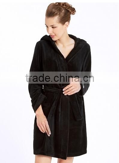 100% Polyester Coral Fleece Thick Robe/women towel robe/bathrobe/gown/ bath robe/Ultrasoft Plush Bath Robe for adult