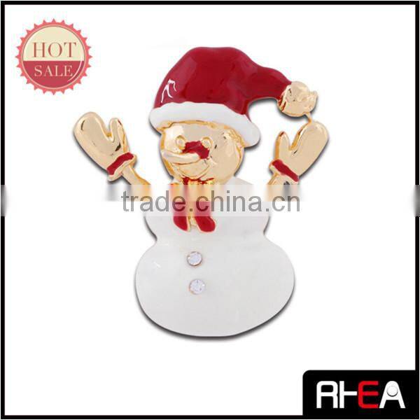 2015 Western Design Fashion Christmas Snowman Brooch Jewelry
