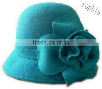 2013 wholesale 100% wool felt ladies' fashion hat