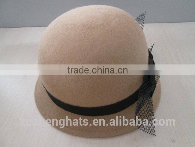 best selling cloche hat with black lace flower