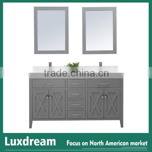 48" American grey bathroom wooden cabinet for heavy people