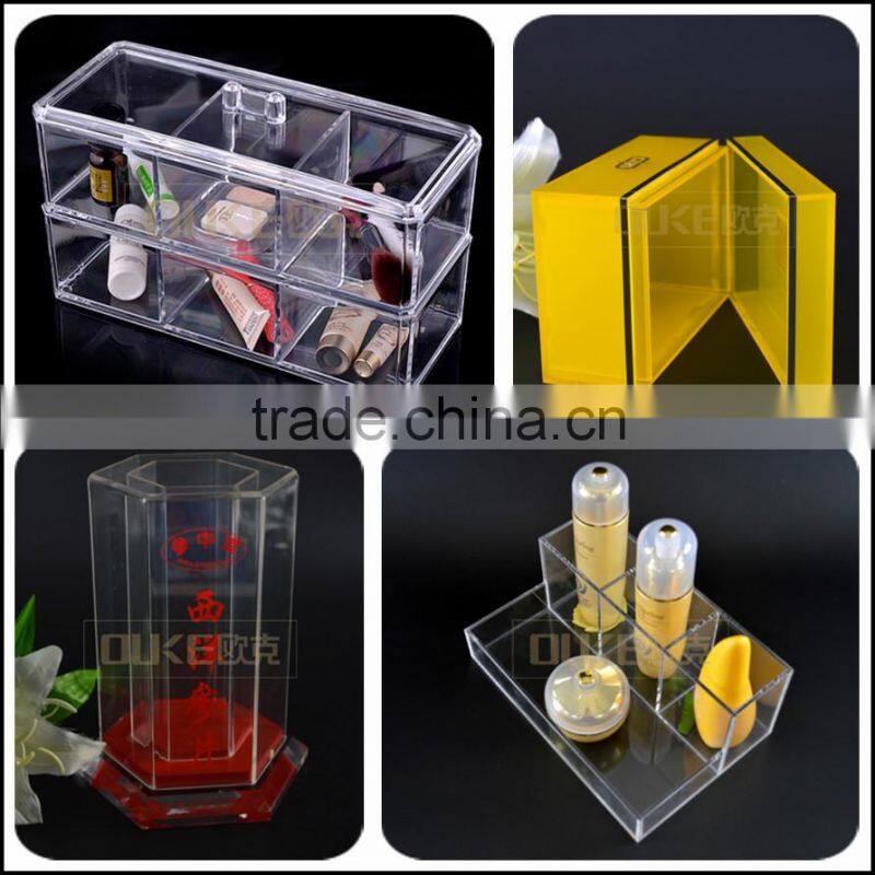 manufacture supply 2 tier finger drawer acrylic storage box