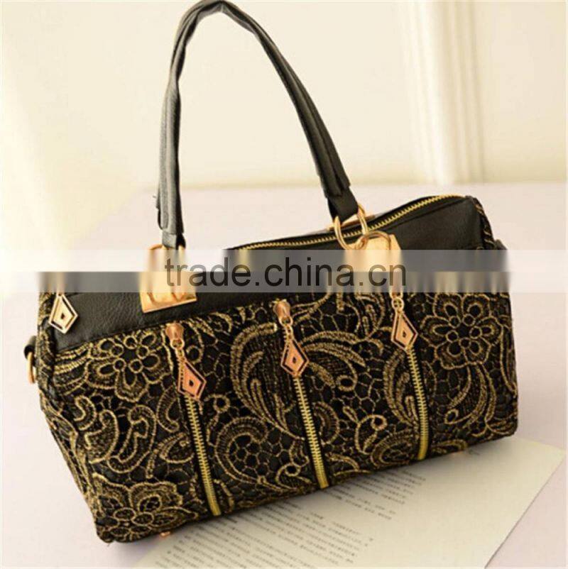 Fashion Korean Women Lace Handbag PU Leather Messenger Tote Shoulder Bag Satchel