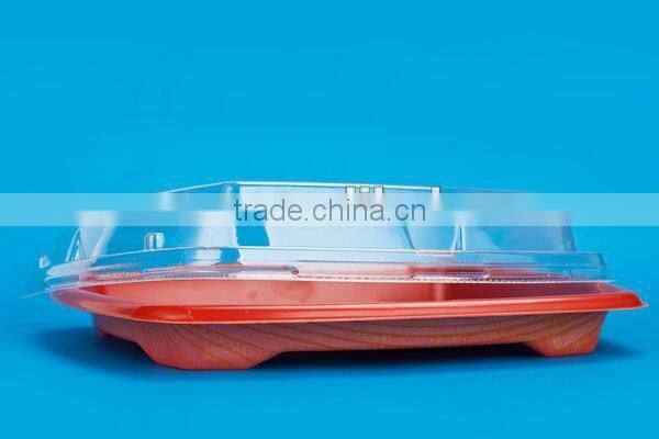 SM1-3123Red Printing Disposable Plastic Tray Blister
