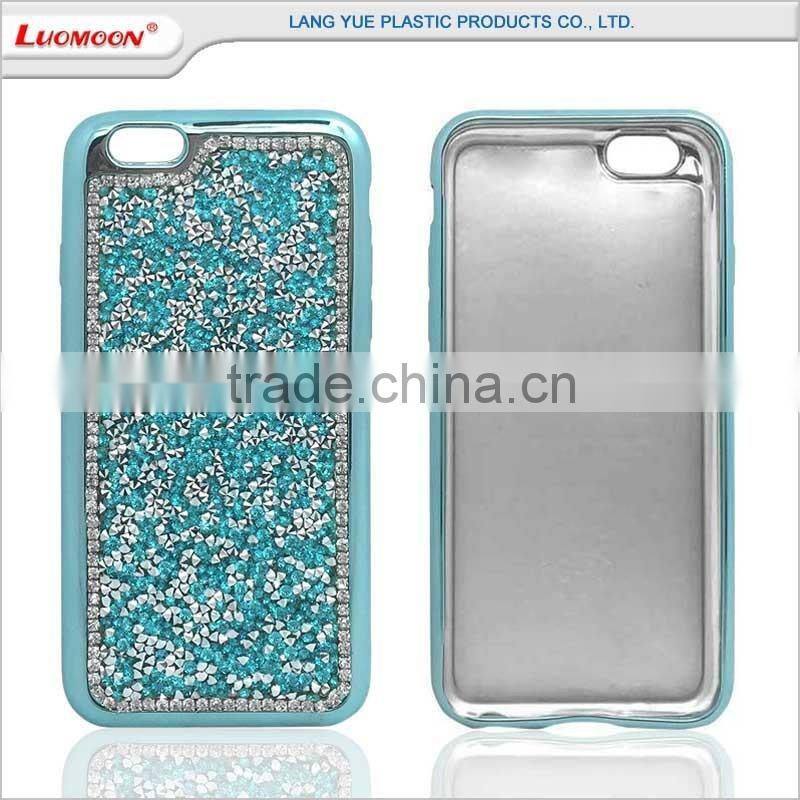 Rhinestone plating tpu bumper case cover for motorola moto x3 g 3rd gen x 1 xt1097