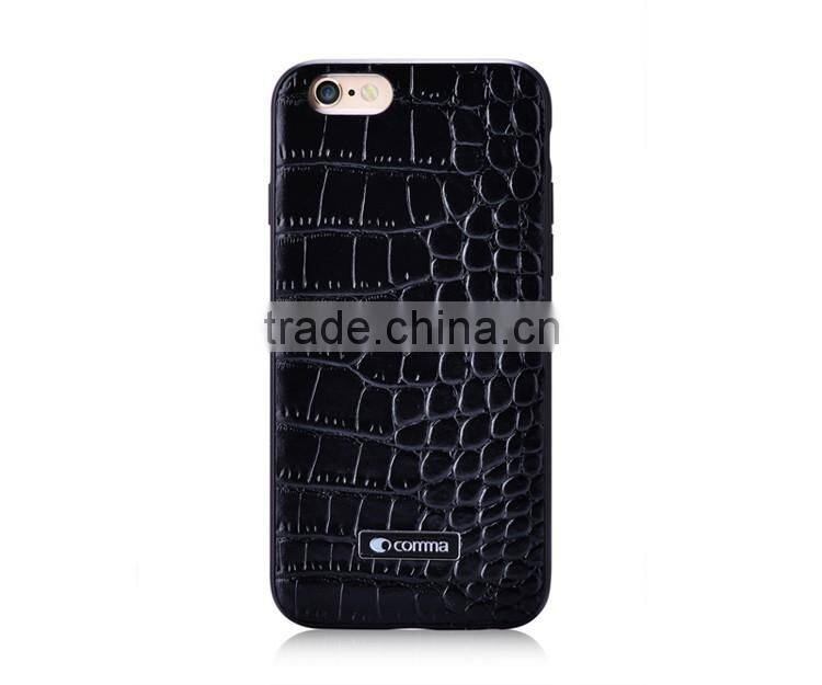 High End Fashion Genuine Leather Case for iPhone 6, Crocodile Skin Back Cover Leather Case for iPhone 6s
