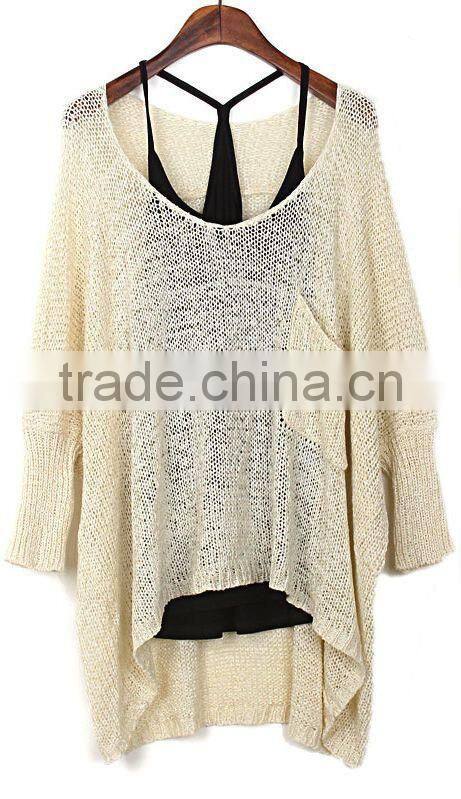 16JWB05 100%bamboo rayon woman summer loose sweater