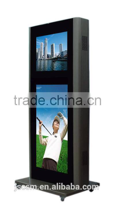Portable Outdoor 55inch lcd electronic player pop display support 1080p for advertising