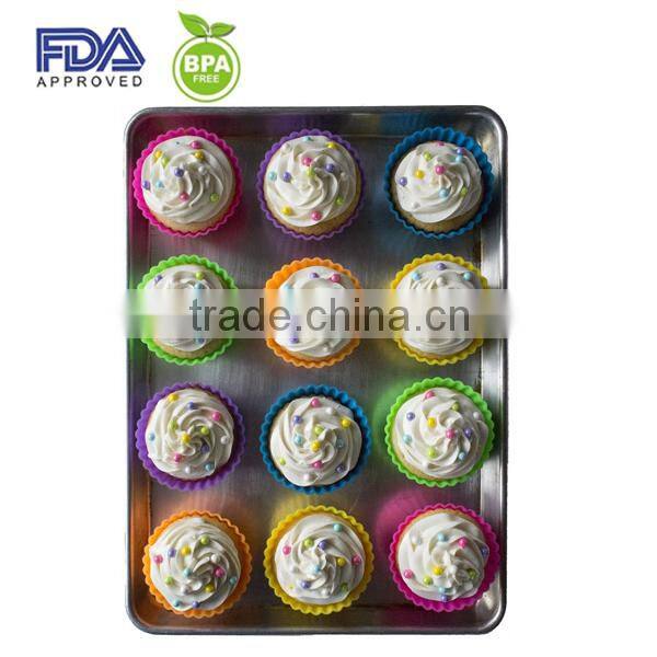 flower shape silicone teacup cupcake mold