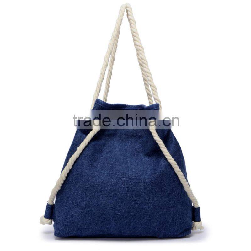 High quality tarpauli denim tote storage bag christmas shopping bag