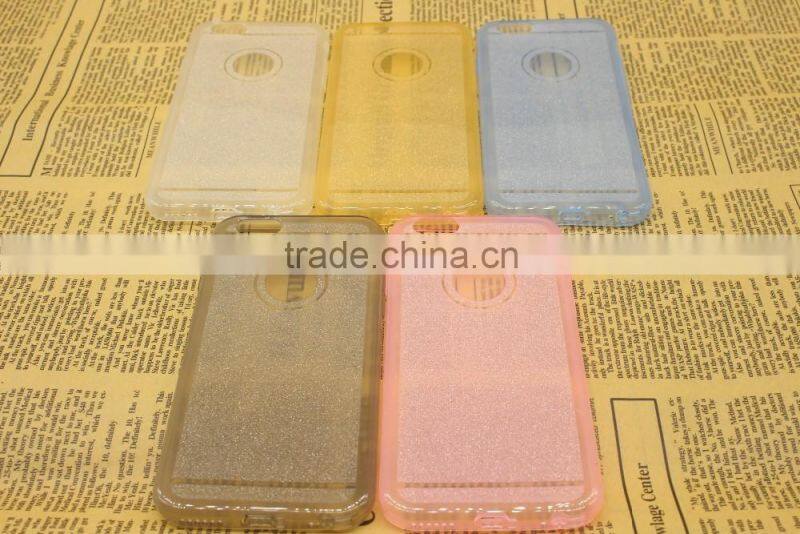 2016 hot sell pure color soft TPU blank cell phone case for iphone 6 plus