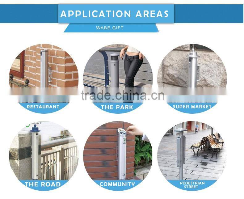 STANDING aluminium outdoor wall mounted ashtray 204-SG