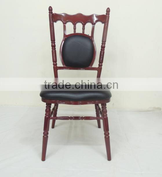 Popular BH-L8818 Antique wood imitation pu dining chair