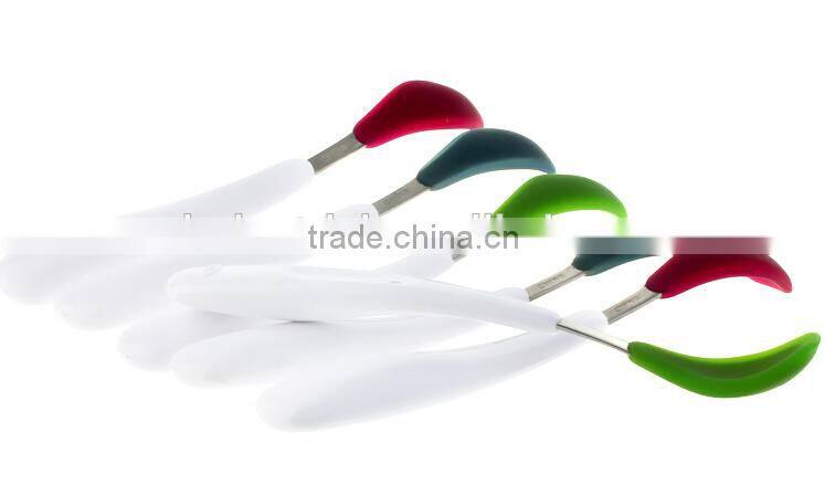 Hot sale silicone baby feeding spoon trianing dinner spoon