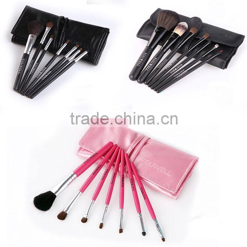 7pcs kids paint makeup brush animal hair face blender make up brush for Starter