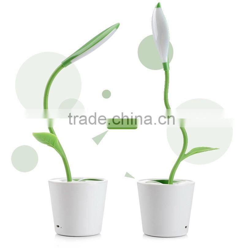 Modern Sapling Pen - holder Desk Light Lithium Battery Led Table Lamps with Touch Dimmer