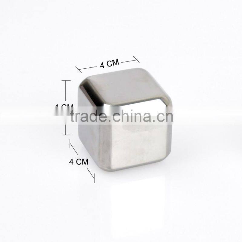 stainless steel whisky cooler rocks/whisky stones/wine ice cubes