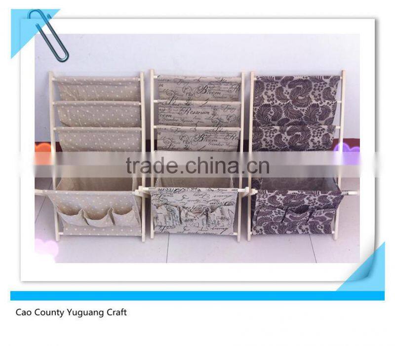 High quality eco-friendly wooden magazine rack for sale