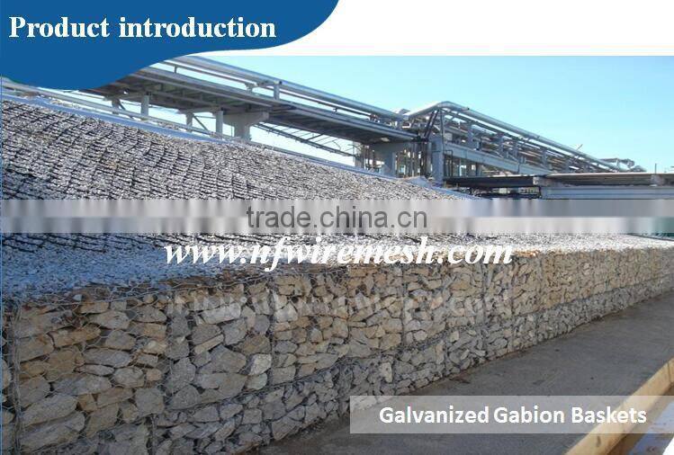 Anticorrosion anti-aging galvanized and pvc coated gabion basket/gabion stone basket(Guangzhou Factory)