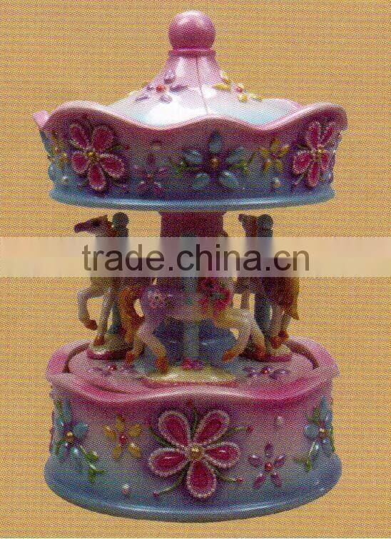 Hot sale resin music box with light