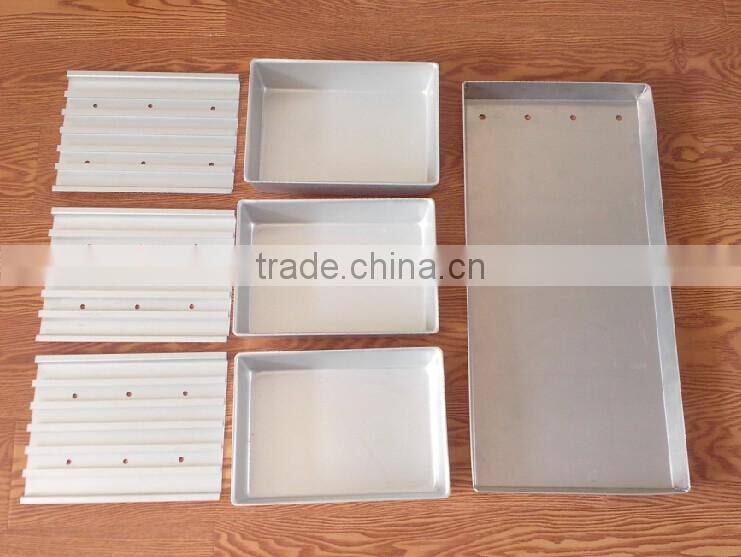 Contact plate freezer use aluminum fast freezing pan with cap