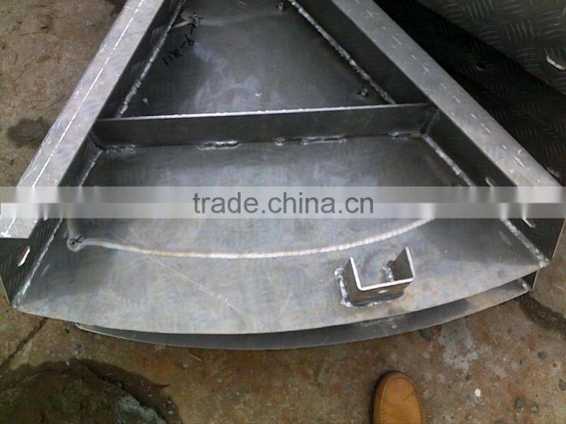 Aluminum alloy welded part for wind tower, tower platform cover plate