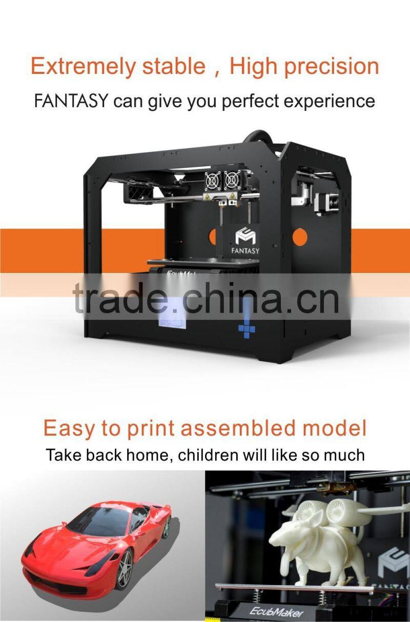 230x150x150mm Printing Size FANTASY Desktop 3D Printer Kit Machine Price FDM Dual Extruder Works with ABS and PLA