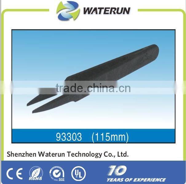 93303 conductive plastic tweezers,antistatic plastic tweezers,black plastic tweezers