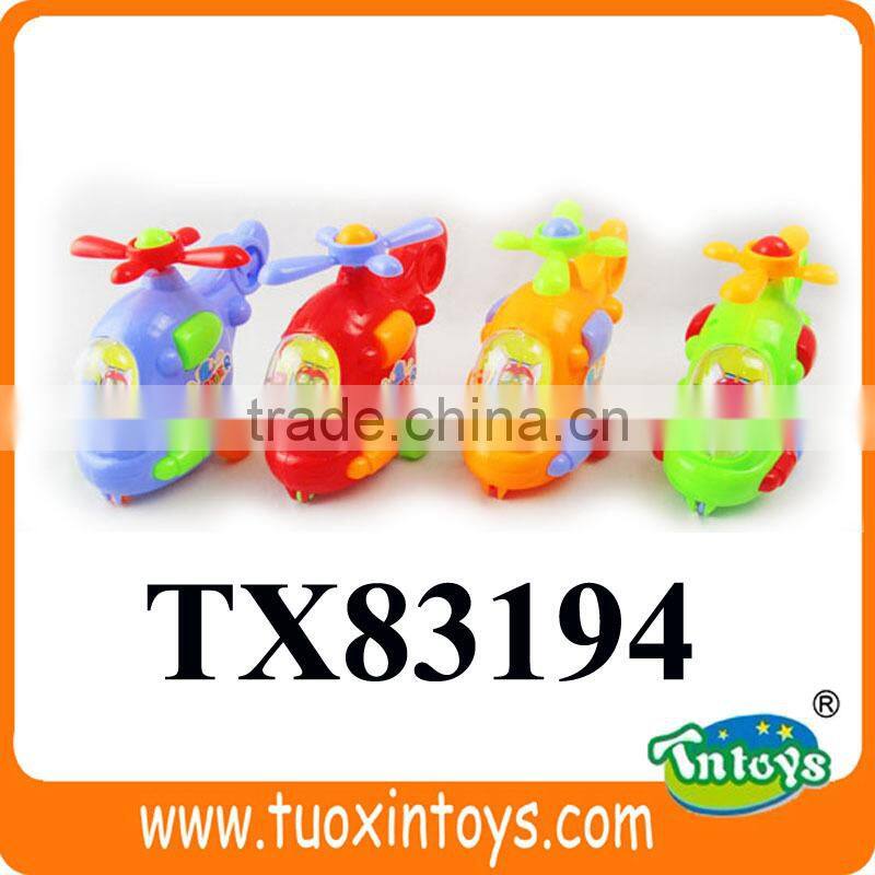 custom pull string flying helicopter toy doll