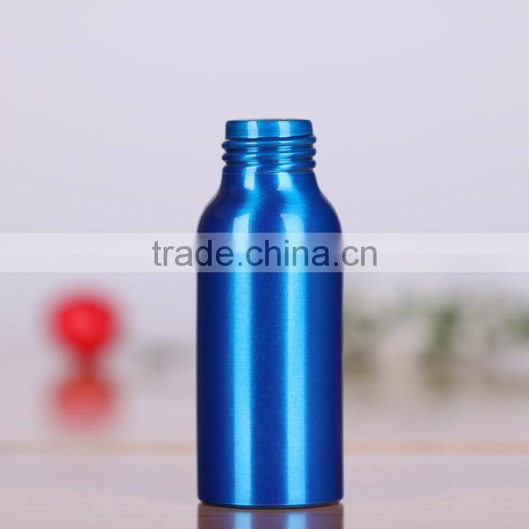 Wholesale 30ml-500ml cosmetic packaging bottle blue aluminum perfume bottle aluminum spray bottle