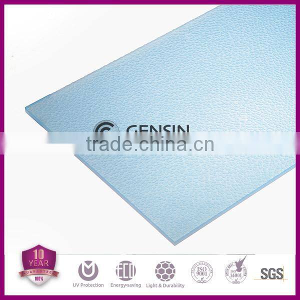 Rain drop pattern polycarbonate embossed sheet