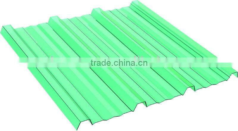 Co-Extruded Plastic Polycarbonate Corrugated Roofing Sheet (Valuview Green TRIMDEK)