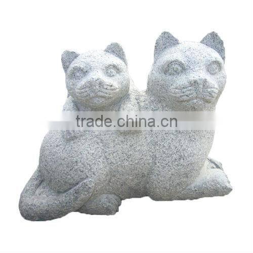 New Carved Stone Animal Cat Statue