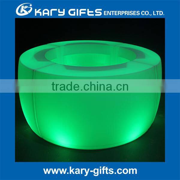 LED lighting night club table plastic outdoor cocktail bar furniture