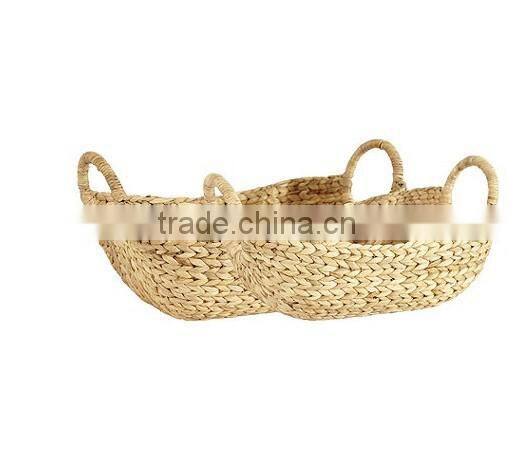 Rustic black wicker Basket for Table top or Shelf