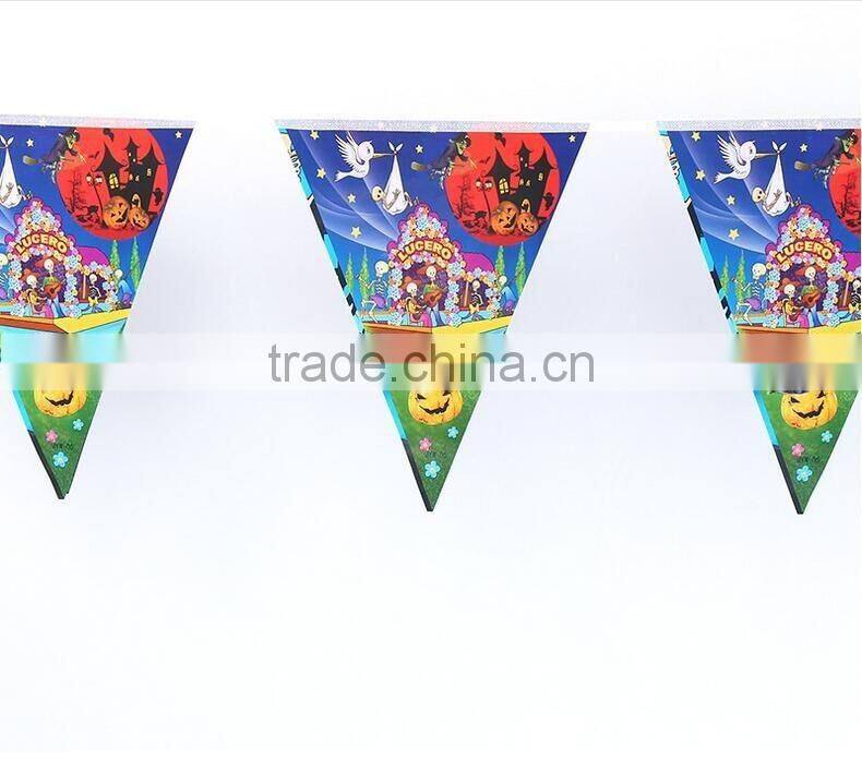 Halloween Decoration Supplies Triangle Flags Party String Hanging Decorative Flags For Wholesale