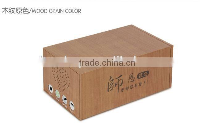 2016 Newest Explosion Hot-selling Pandora's Box Multifunction Bluetooth Stereo Music Speaker Touch LED Lamp Wooden BT Speaker