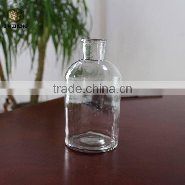 Narrow mouth 1000ml clear cheap glass reagent bottle
