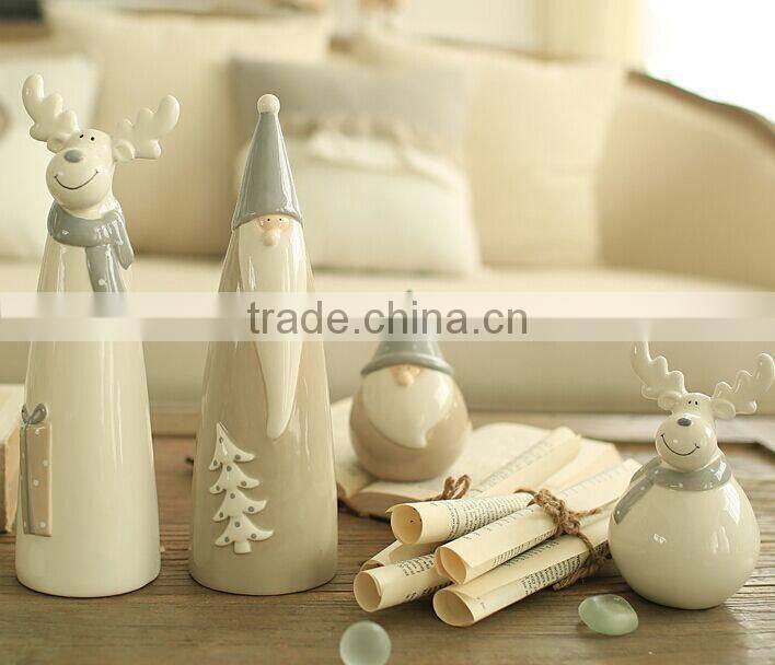 Funny christmas resin santa and reindeer christmas craft
