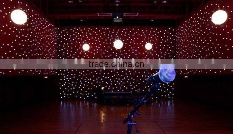 black background rgb led sky star cloth for wedding decor