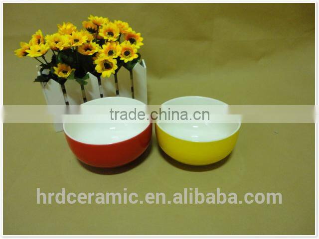 New Product colorful porcelain salad bowl