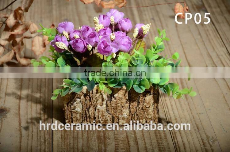 Outdoor cement plant pot for home and garden decoration