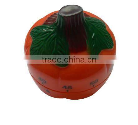 Pumpkin shape plastic kitchen mechanical timer/sound cooking timer