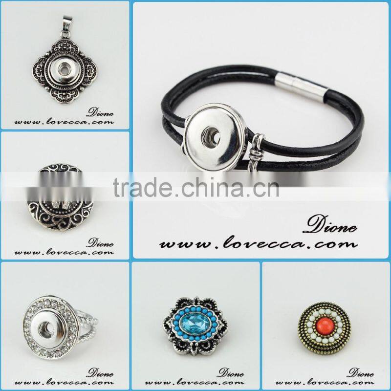 DIY Custom Snap Charm Wholesale Crystal Snap Button Jewelry