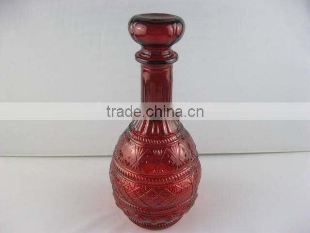 red color wine bottle glass bottles for sale