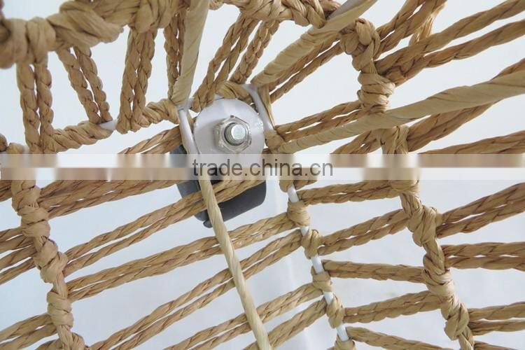 Home large storage handmade twist paper laundry basket with wheels