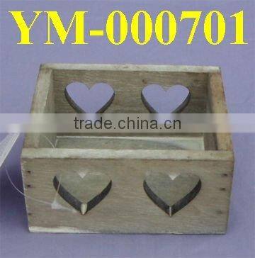 Wooden Candle Holder With Compartment