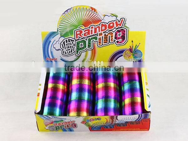 hot sale plastic colorful magic rainbow spring /promotional gift magic rainbow circle