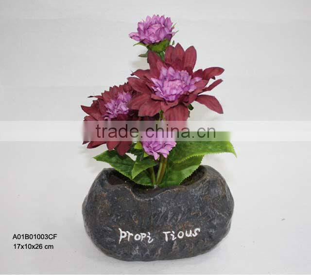 artificial dahlia potted