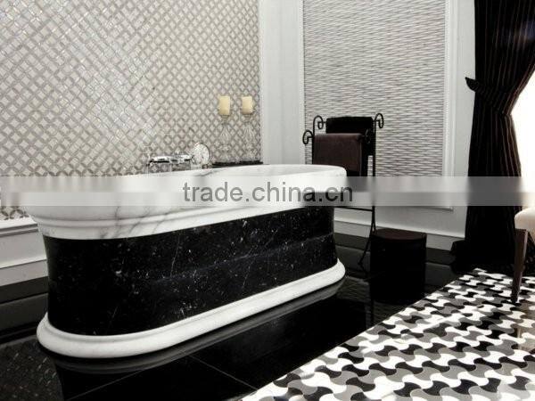 Indoor bathroom decoration stone carving baignoire en marbre